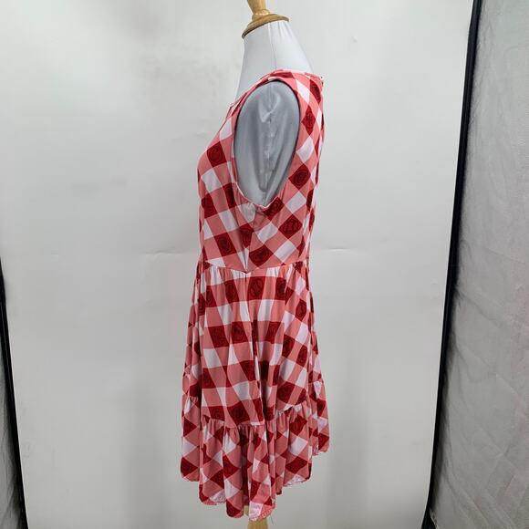 Her Universe Dress Womens S Small Marvel Avengers Icons Gingham Tiered Mini - Picture 4 of 15